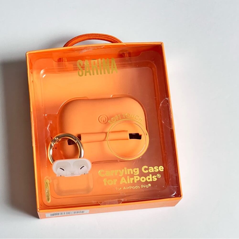 Sarina Orange Silicone Carrying Case for AirPods Pro Accessory